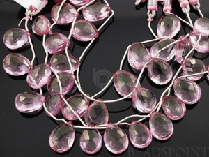 Pink Amethyst Faceted Pear Shape Drops,4 Pieces, (4PAM12x16PEAR) - Beadspoint