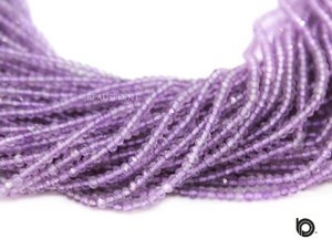 Pink Amethyst Micro Faceted Rondelle Beads, (PAMT-2.5-FRNDL) - Beadspoint