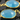 Indigo Blue Faceted Puff Coin Bezel Connector, (BZC7261) - Beadspoint