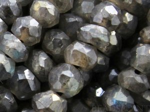 Labradorite Micro Faceted Roundel (LAB3FRNDL(ab)) - Beadspoint