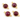 Dyed Red Ruby Faceted Coin Connector, (BZCT7302-C) - Beadspoint