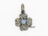 Pave Diamond Flower w/ Moonstone Charm, (DCH-16)