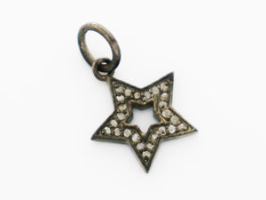 Pave Diamond Star Charm, (DCH-21) - Beadspoint