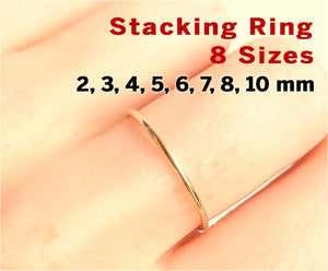 14K Gold Filled Stacking Ring, 8 Sizes, (GF-711)