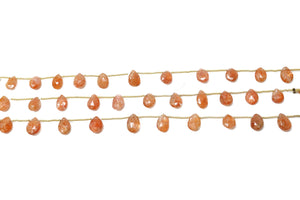 Natural Sunstone Faceted Pear Drops, 6x9-7x10 mm, (SST-PR-6x9)(517)