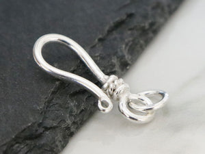 Silver Fancy Hook Clasp w/ Ring, (BR-6426)