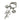 Pave Diamonds Carabiner Charm Pendant w/ Chain Ring, (DPL-2342) - Beadspoint