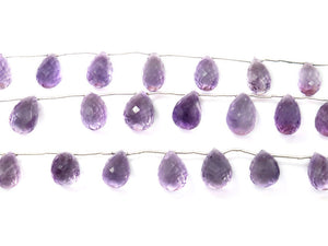 Pink Amethyst Faceted Tear Drops, 9x15 mm, Rich Color, (PAM-TR-9x15(53))