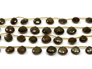 Andusalite Faceted Heart Drops, 8 mm, Andusalite Gemstone Beads, (AND-HRT-8)(89)