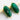 Gold Plated Faceted Dyed Emerald Oval Connector, 12x24 mm (BZC-7273/OV) - Beadspoint