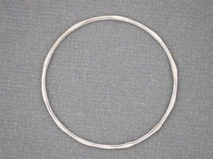 2 Pcs, Sterling Silver large hammered Circle link,  (LC-28) - Beadspoint