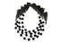 Black Onyx Faceted Pyramid Drops, 9 mm, Rich Color, Onyx Gemstone Beads, (BONx-PYR-9)(128)