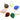 Gold Plated Faceted Pear Drop, 18x24 mm, multiple gemstones, (BZC-7426) - Beadspoint