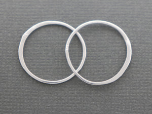 2 Pcs, Sterling Silver Circle link (LC-35) - Beadspoint