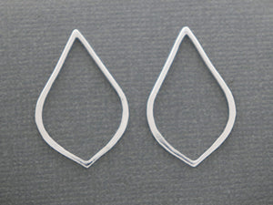 2 Pcs, Sterling Silver Fancy Tear Drop Link  (LC-38) - Beadspoint