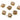 Gold Plated Faceted Smokey Topaz Cushion Connector, 14 mm, (BZC-7525) - Beadspoint