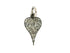 Pave Diamond Elongated Heart Charm (DCH-129)