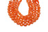 Carnelian Faceted Coin Beads 8-9 mm, Rich Orange Color, (CAR-COIN-8-9)(205)