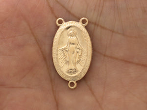 14k Gold Filled Virgin Mary Rosary Center Charm-- (GF/CH0/CR13)