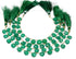Green Onyx Faceted Heart Drops, 10-11 mm, Rich Color, Onyx Gemstone Beads, (GNx-HRT-10-11)(230)