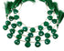 Green Onyx Faceted Heart Drops , 14-15 mm, Rich Color, Onyx Gemstone Beads, (GNx-HRT-14-15)(231)