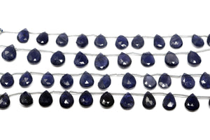 Natural Iolite Faceted Pear Drops, 10x12 mm, Rich Color, Iolite Gemstone Beads, (IOL-PR-10x12)(264)