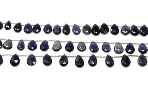 Natural Iolite Faceted Pear Drops, 8x10-9x12 mm, Rich Color, Iolite Gemstone Beads, (IOL-PR-8x10-9x12)(265)
