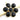 Gold Plated Faceted Black Onyx Flower pendant, 40x37 mm, (FLR-1107) - Beadspoint