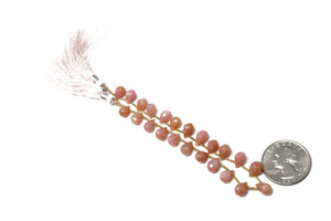 Natural Australian Faceted Pink Opal Tear Drops, 5x7-6x8 mm, Rich Color, Opal Gemstone Beads, (POP-TR-5x7-6x8)(383)