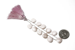Natural Australian Faceted Pink Opal Heart Drops, 13-14 mm, Rich Color, Opal Gemstone Beads, (POP-HRT-13-14)(385)