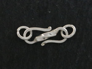 2 of Karen Hill Tribe Silver Hammered Twisted S-Clasp, 8 mm, (8064-TH)