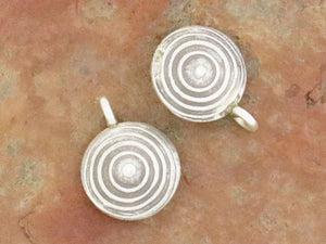 2 of Karen Hill Tribe Silver Puffed Swirl Charm, 13 mm, (8086-TH)