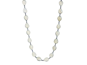Natural Chalcedony Ready to Wear Finished Chain with Diamond Clasp or Without Clasp, (DCHN-53)