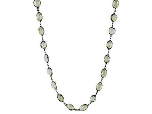 Green Amethyst Ready to Wear Finished Oval Chain with Diamond Clasp or Without Clasp, (DCHN-55)
