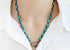 Turquoise Ready to Wear Finished Chain with Diamond Clasp or Without Clasp, (DCHN-61)