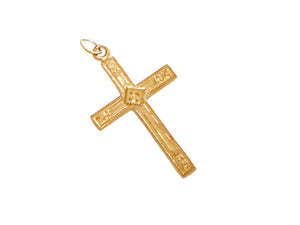 14k Gold Filled Cross Charm-- (GF/CH0/CR5) - Beadspoint