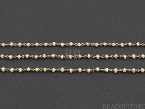 Pearl Smooth Wire Wrapped Rosary Chain, (RS-PRL-94) - Beadspoint