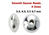 Sterling Silver Smooth Saucer Beads, 4 Sizes, (SS/2021)