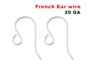Sterling Silver French Ear Wire with bigger Loop, (SS/706/A)