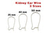 Sterling Silver Kidney Ear Wire, (SS/722)