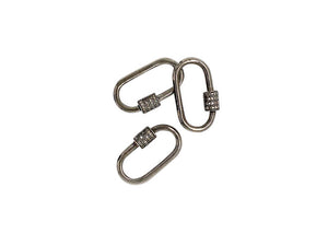Pave Diamond Oval Screw Lobster Clasp, Carabiner Lock,-- DC-68-A