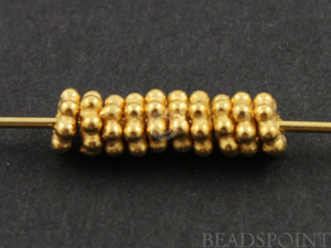 Gold Vermeil Daisy Spacer-10 Pieces, (VM/6300/3.5) - Beadspoint