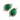 Pave Diamond Green Onex with White Sapphire Connector-- GRXWTZ-A203 - Beadspoint