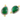 Pave Diamond Green Onex with White Sapphire Connector-- GRXWTZ-A203 - Beadspoint