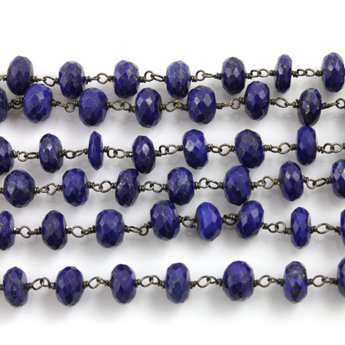 Faceted Wire Wrapped Rosary Chain, (RS-LAP-173) - Beadspoint