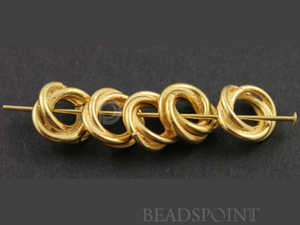 Sterling Silver Vermeil Love Knot Spacer, (VM/6303/8) - Beadspoint