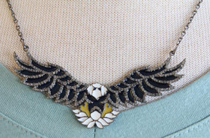 Pave Diamond American Flying Eagle Pendant -- DP-1537 - Beadspoint