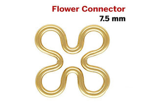14k Gold Filled Flower Connector, 7.5 mm, Flower Link, (GF-761)