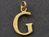Gold Vermeil Over Sterling Silver Letter "G" Initial Charm -- VM/2032/G