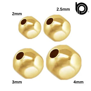 14K Gold Filled Square Faceted Beads, 2mm/2.5mm/3mm/4mm Beads, (GF-850)